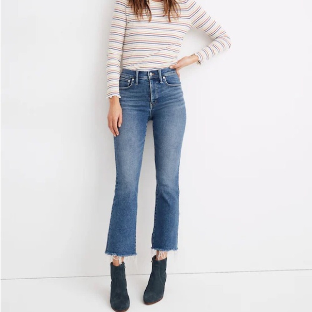 Madewell 30P Cali Demi Boot Cropped Jeans